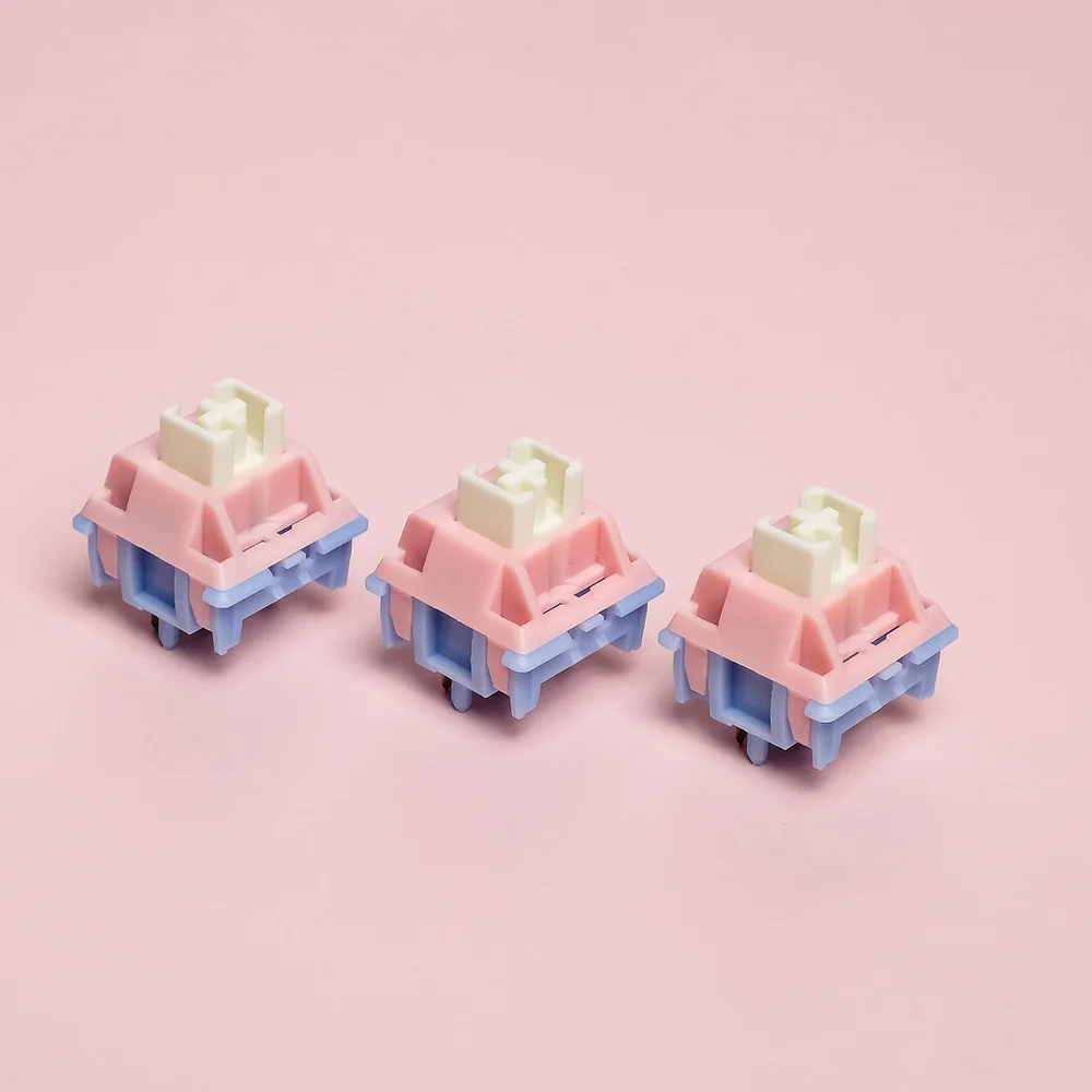 Natural Pride Studio Jelly Switch for Mechanical Keyboard Linear 5 Pins 58g Pink Purple 22mm Two Stage Kos Spring Lubed GK61