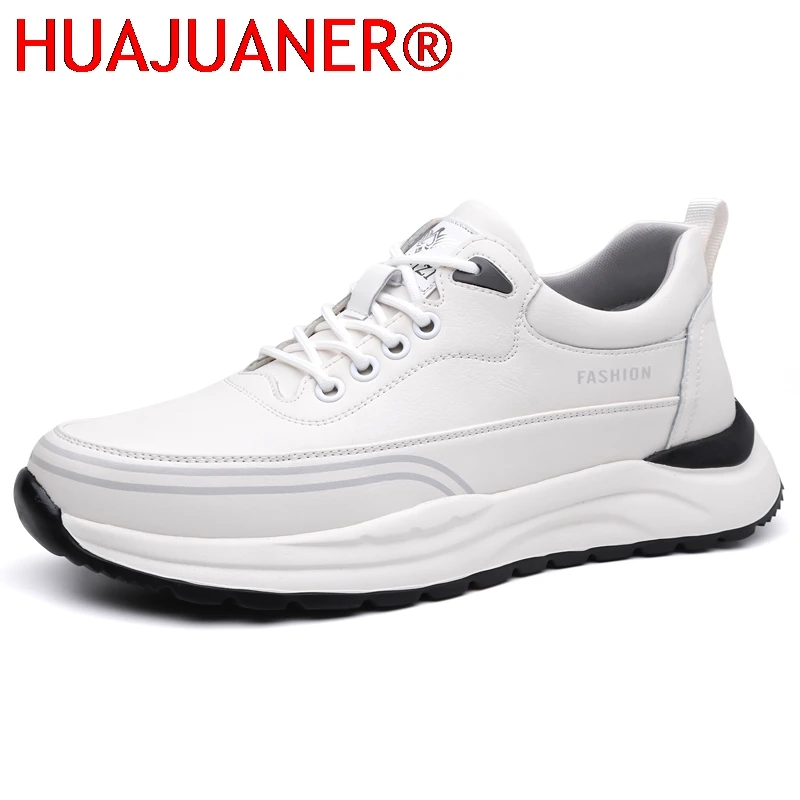 

New Men Outdoor Leather Casual Shoes Fashion Sports Shoes for Men Simple Comfy Male Sneakers Versatile Treking Footwear Trainers