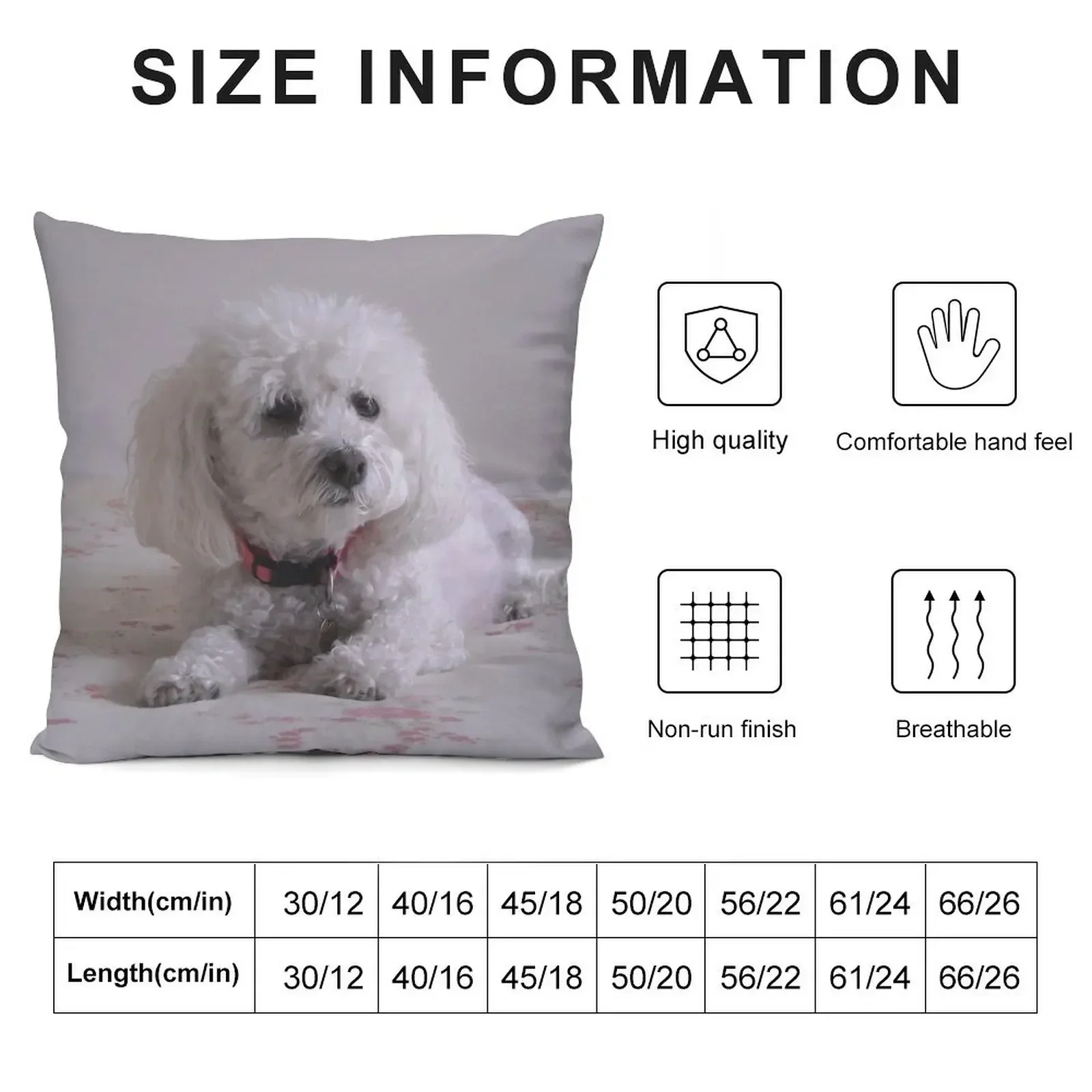 Molly the Bichon Frise Throw Pillow Pillow Cases Pillows Aesthetic ornamental pillows pillow