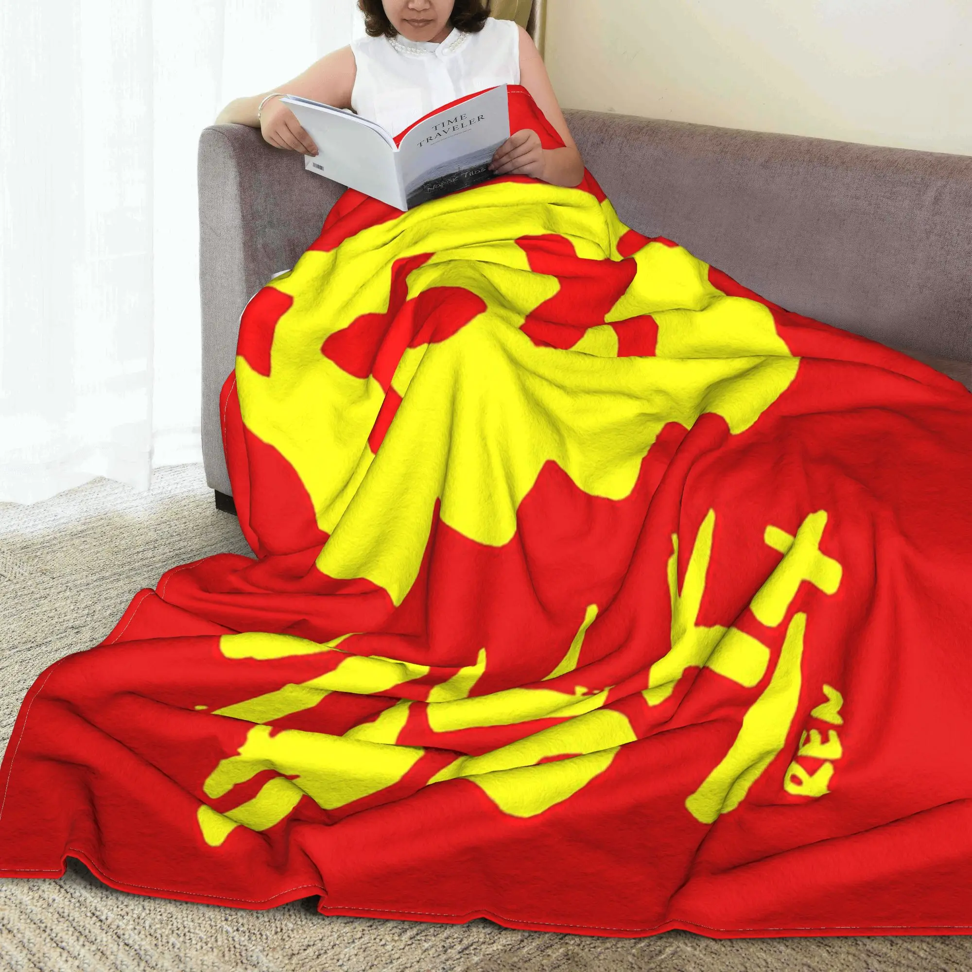 

Sick Boi Ren, желтое, красное, смелое одеяло, легкое фланелевое одеяло для дивана, постельные принадлежности, уличное покрывало, одеяло