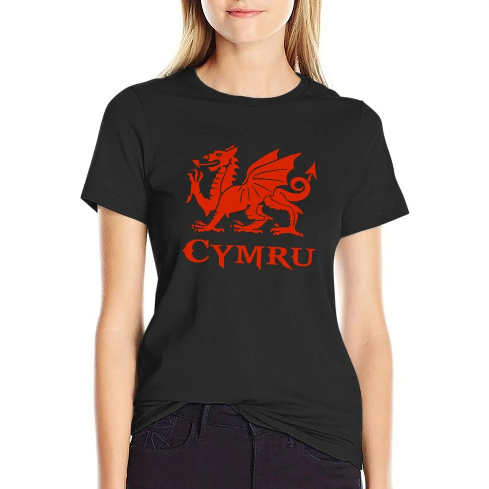 cymru wales welsh cardiff dragon T-Shirt female graphics aesthetic clothes fashion woman blouse 2024