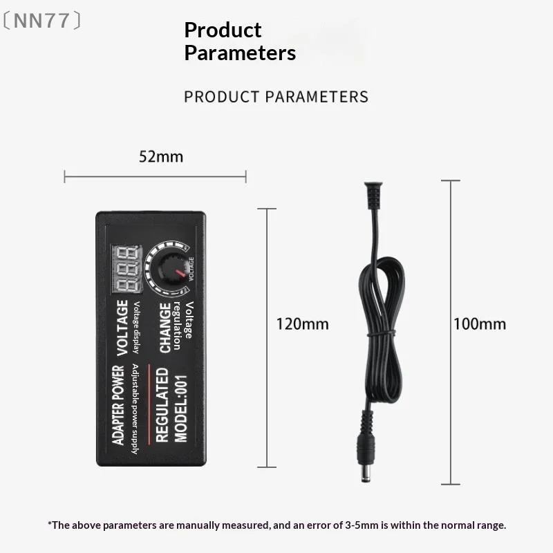 〔NN77〕Adjustable AC/DC Switching Regulated LED Power Supply Converter With LED Display Dc 3V- 12V 3A For LED Strip〔W7〕