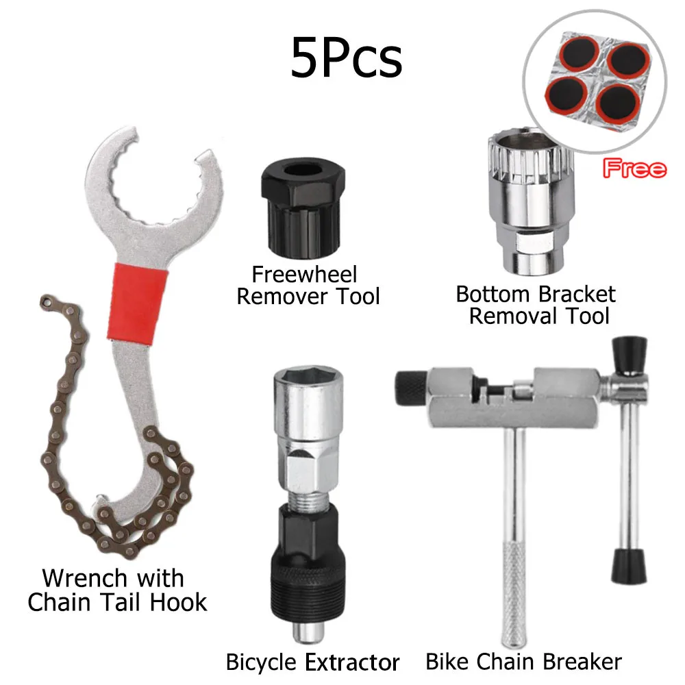 Fietsreparatieset Kettingbreker Vliegwielverwijderaar Cutter Cranktrekker Fietssleutel MTB Racefietsen Onderhoudsgereedschap Beugel