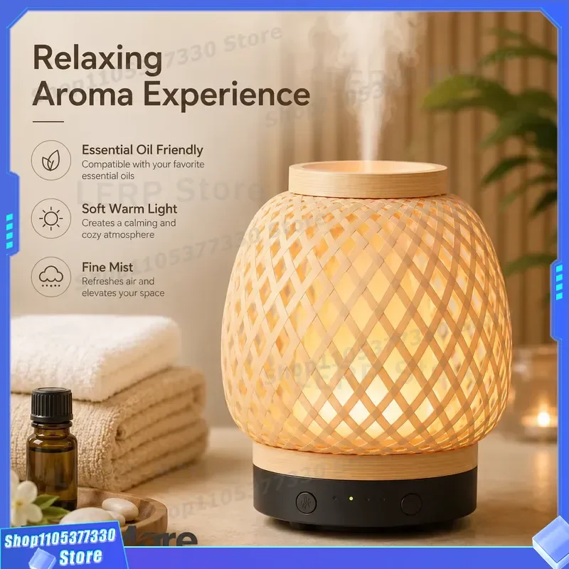 Portable Desktop Aromatherapy Diffuser Mist Humidifier for Home Office Bedroom Hotel Room Moisturizing Lamp Easy to Use Quiet