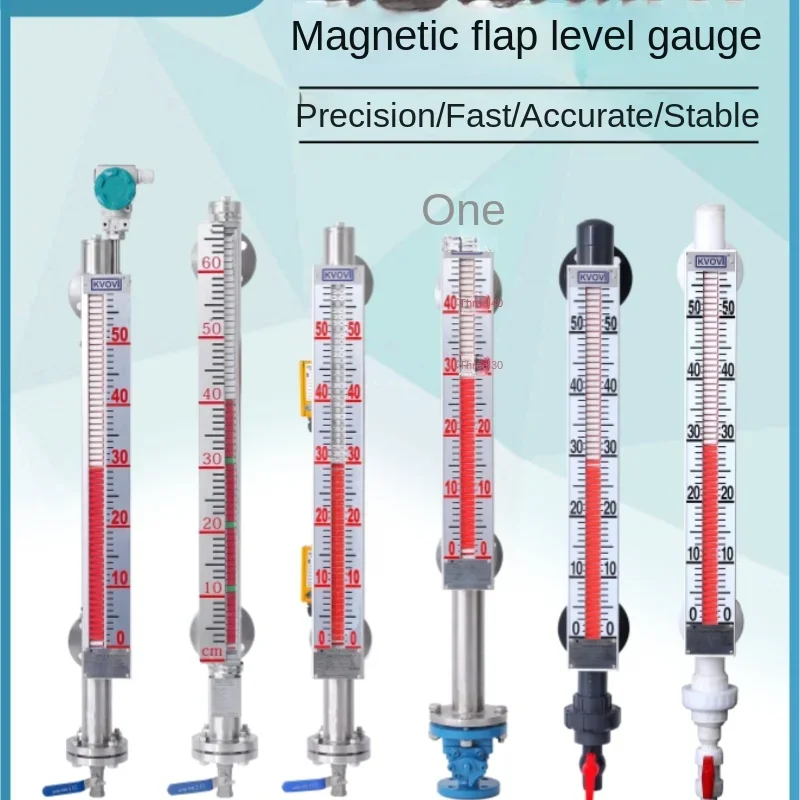 Magnetic flap level gauge, side mounted top mounted high temperature 4-20mA boiler water and oil level gauge