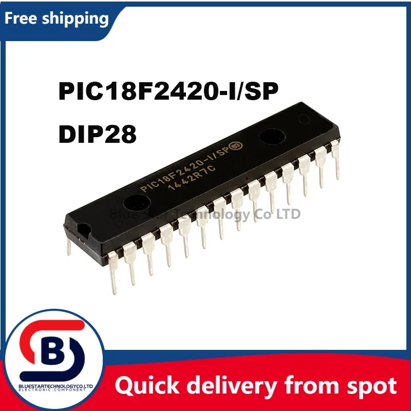 Free Shipping 5-20pcs/lots PIC18F2420-I/SP PIC18F2420 18F2420 DIP28 Quick delivery from spot