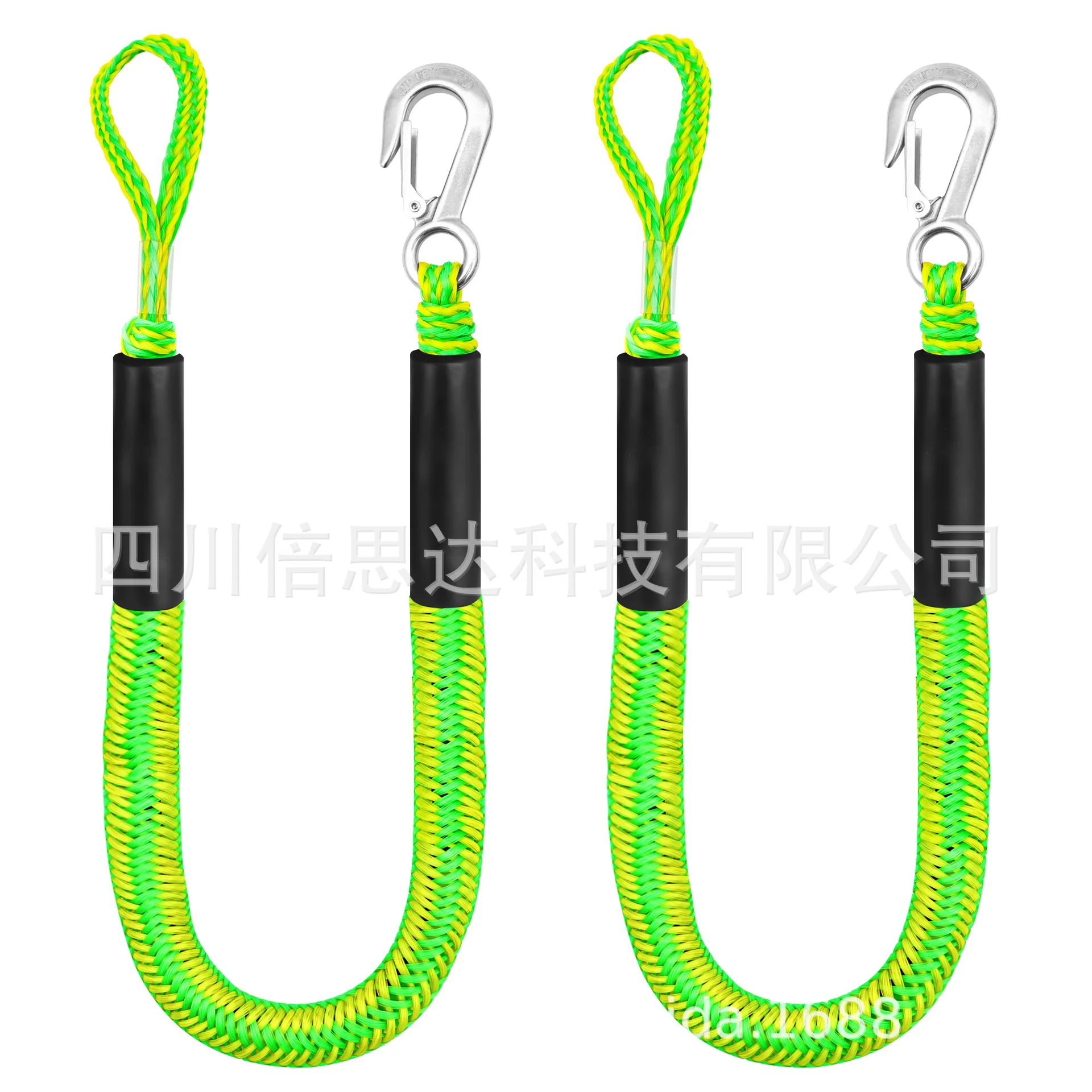 Upgraded 4FT Dock Line with New Hook Marine Bungee Rope for Boats and Inflatable Dinghies Elastic Boat Rope