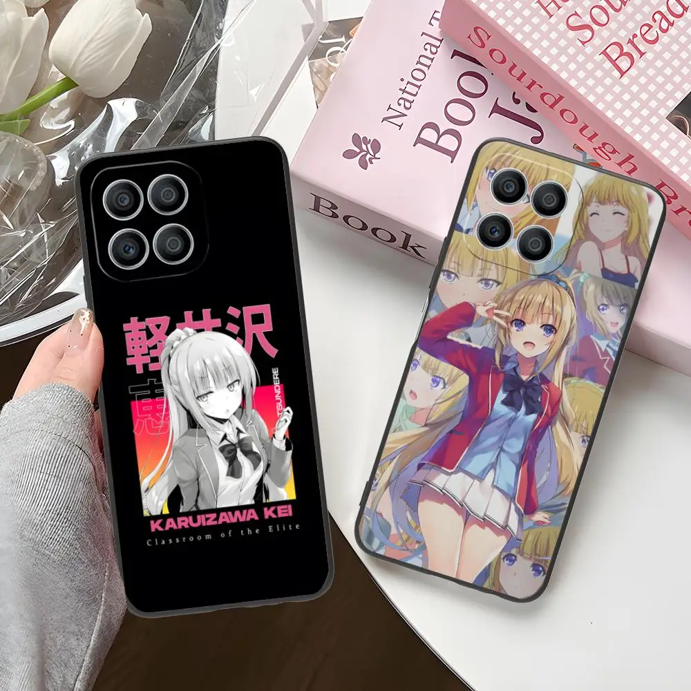 

Classroom Elite Karuizawa Kei Phone Case for Honor 90 80 70 60 50 30 20 10 9 8 7 Pro S SE Lite 5G Black Luxury Cellphones Cover