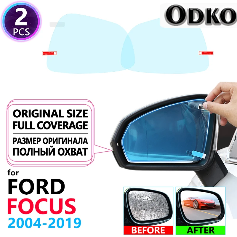 Full Cover Anti Fog Film Rearview Mirror for Ford Focus 2 3 4 2004~2019 Accessories MK2 MK3 MK4 2008 2012 2014 2016 2018 2019 ST