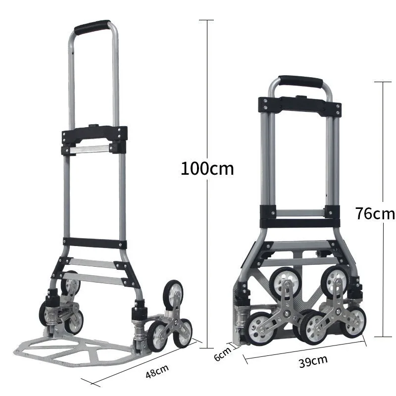 Foldable Stair Climbing Hand Truck Portable Luggage Cart for Home Moving
