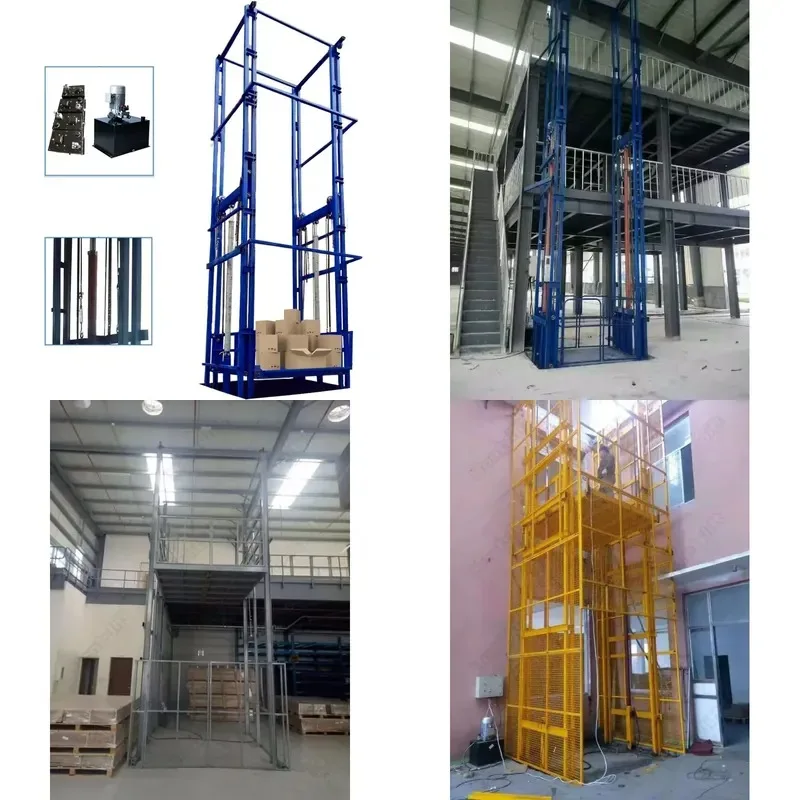 for Indoor Outdoor Cargo Lift Fixed Vertical Material Lift Guide Rail Lift