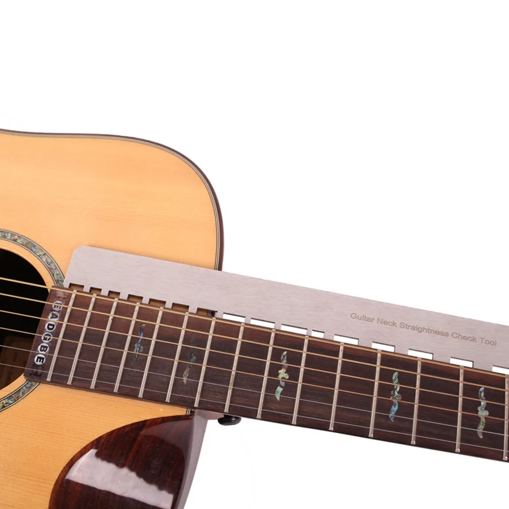 

Guitar Repair Setup Tool with Notched Straight Edge for Accurate Fretboard Measurement Guitar Neck Notched Straight Edge