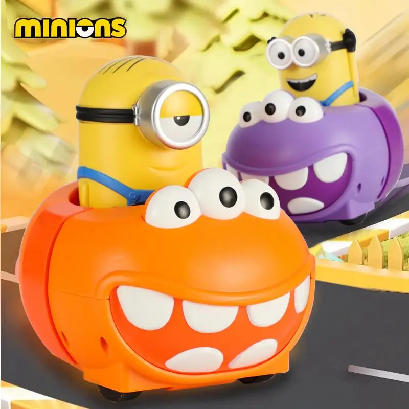 New Minions Remote Control Car With Music Double Competitive Toy Tumbler Design Tumbler Impact Ejection Child Gift Authentic