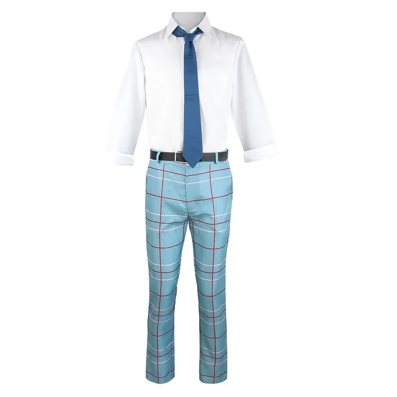 

CyGojo Wakana Cosplay Anime My Dress-Up Gojo Wakana Cosplay Costume Wig School Uniform Blue Pants Shirt Halloween Costumes for M