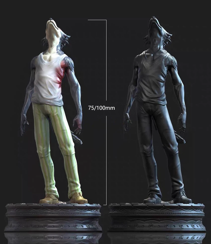 1/24 75mm 1/18 100mm Resin Model Kits Werewolf  Figurine Sculpture Unpainted No Color RW-660