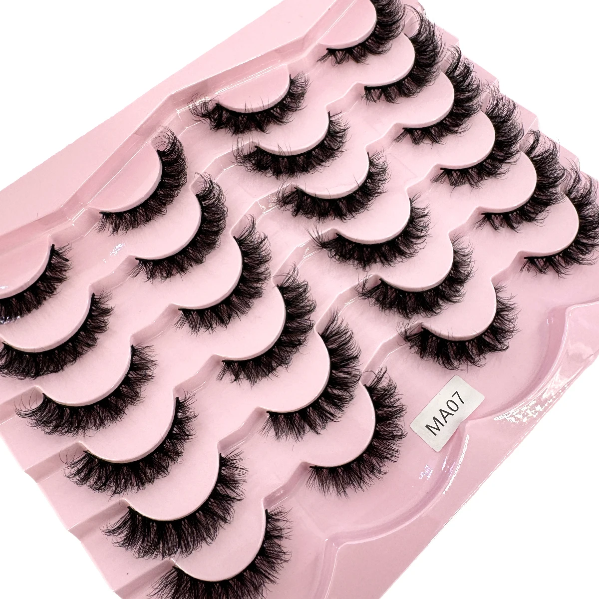 Neu12 Paar natürliche flauschige 3D-Nerzwimpern falsche Wimpern Make-up-Set Nerzwimpern Verlängerungswimpern kurze Wimpern