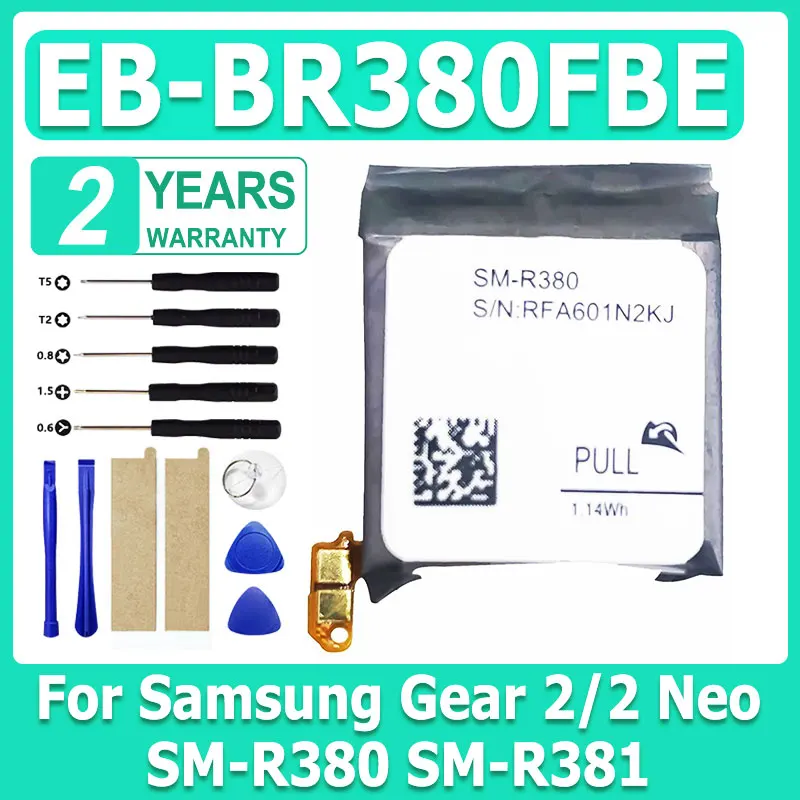 

Высокое качество EB-R380FBE SM-R380 SM-R381 Сменный аккумулятор для Samsung Gear2 R381 SMR380 Сменный аккумулятор + бесплатные инструменты
