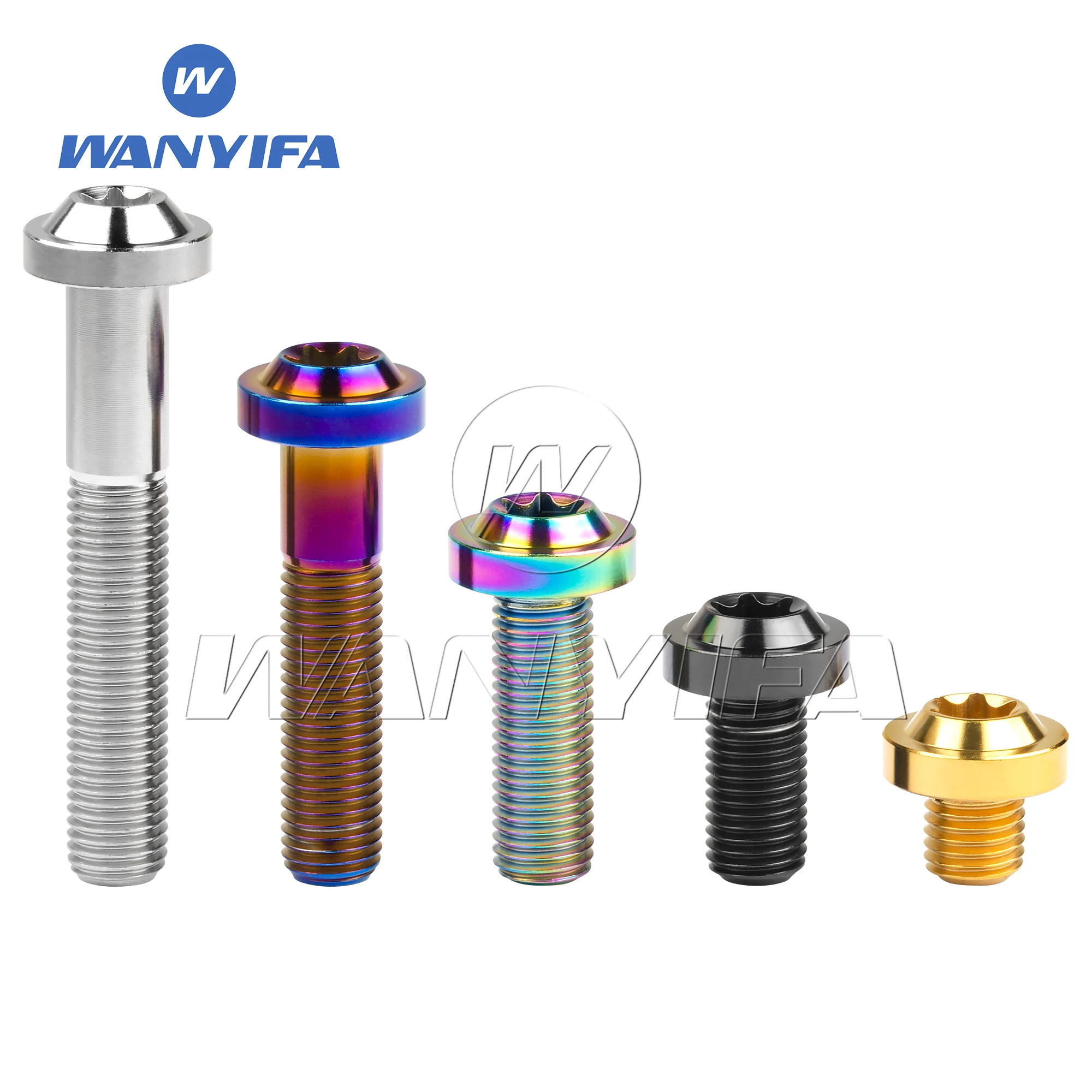 Wanyifa Titanium Bolt M10x10 15 20 25 30 35 40 45 50 60mm T50 Torx Plum Head Screws for Motorcycle Car Accessories