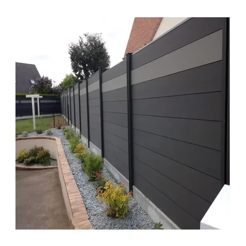 Waterproof WPC Composite Fence Panels for Garden Balcony Farm 3D Model Privacy Fence Post Caps Fence Accessories