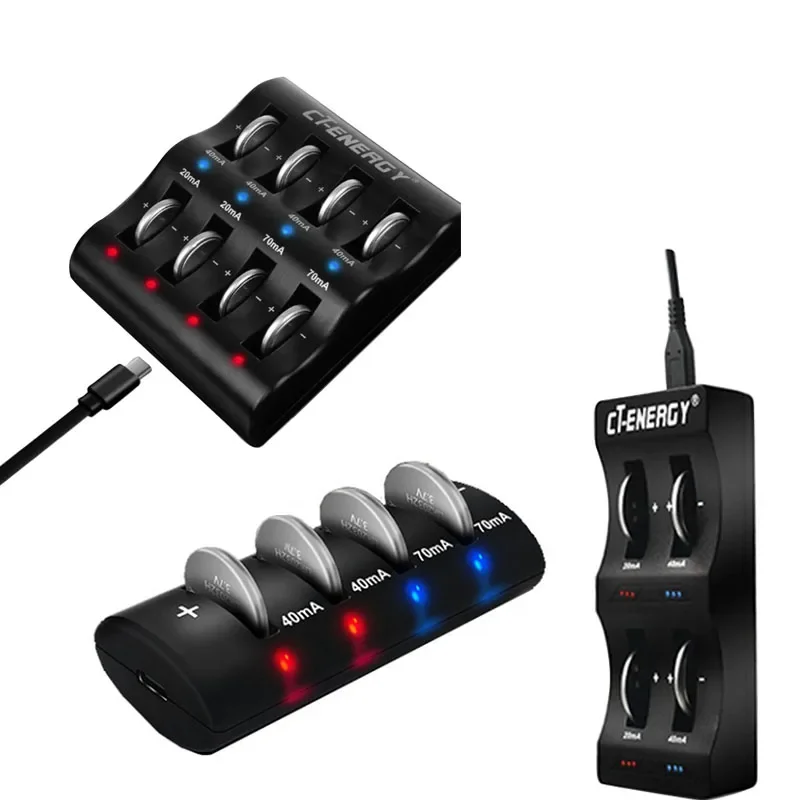 

Smart Lithium Ion Battery Coin Cell Charger Adapter, Smart High Quality Lithium Ion Battery Charger Display Converter USB