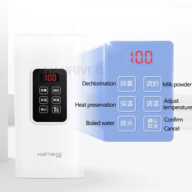 100-240V Automatic Electric Kettle Mini Portable Travel Heat Preservation Boiled Water Pot Adjustable Temperature Teapot