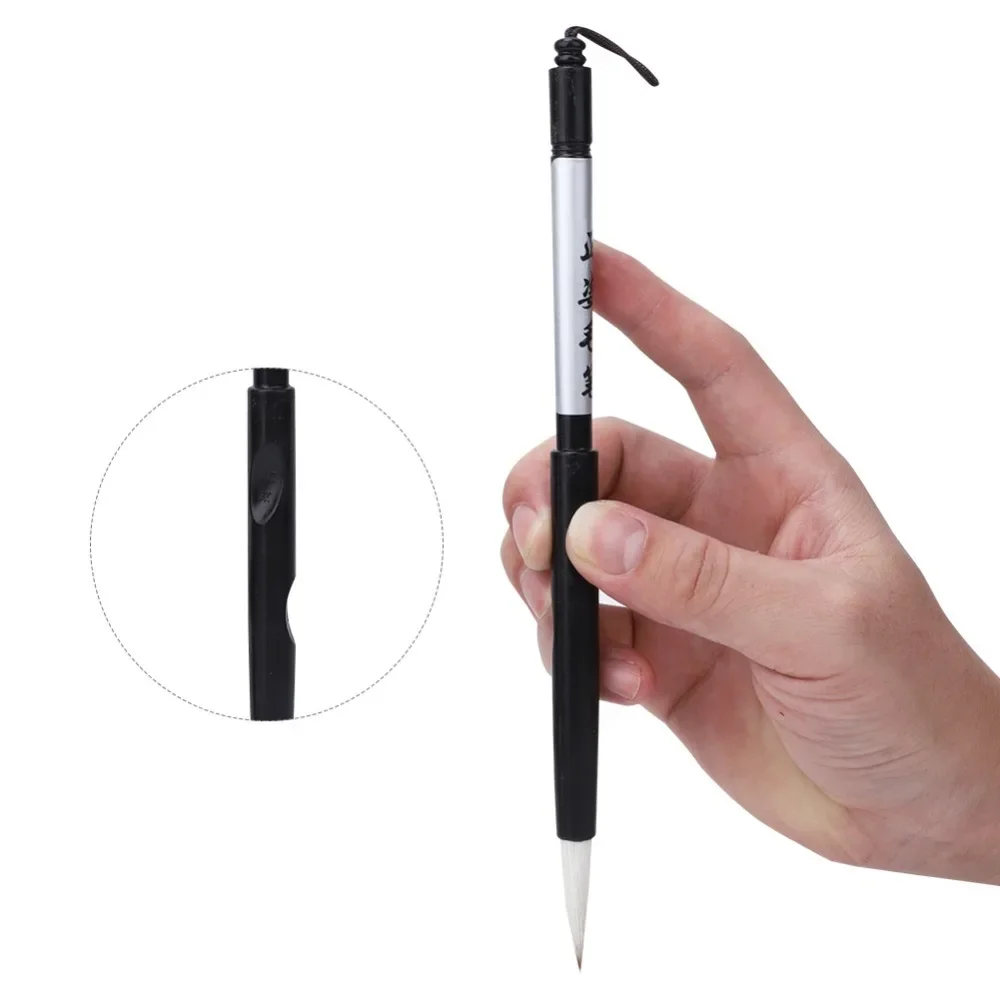 2PCS Mini Tip Chinese Calligraphy Brush Nylon Hair Beginner Friendly Beginner Practice Brush Smooth Ink Retention