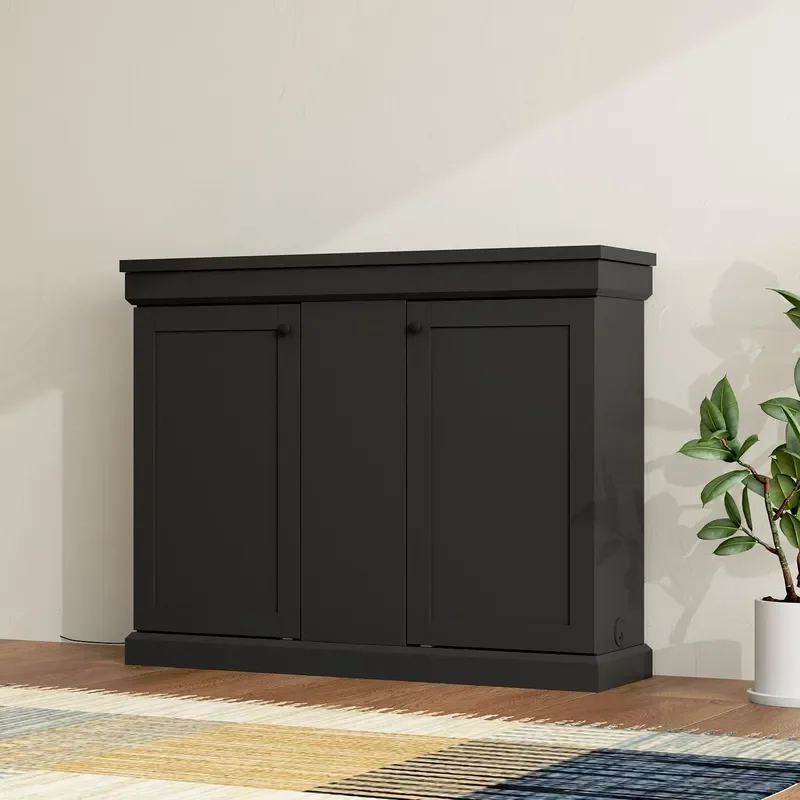 Modern TV Stand Elevate TV Lift Cabinet with Mount Media Console Table with Remote Entertainment Center with 2 Doors for