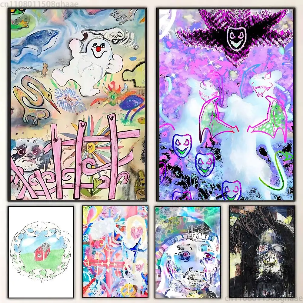 Bladee D-Drain Gang 333 Classic Wall Art, Canvas Print Poster, Suitable for Home, Living Room, Room Decoration Painting