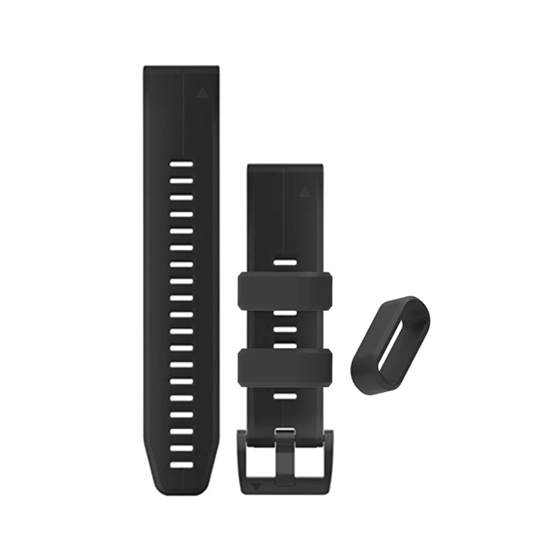 New 2pcs Black Silicone Rubber Silicone Watchband Keeper Holder Loop 12-30mm Watch Strap Retainer Ring Buckle Watch Accessories