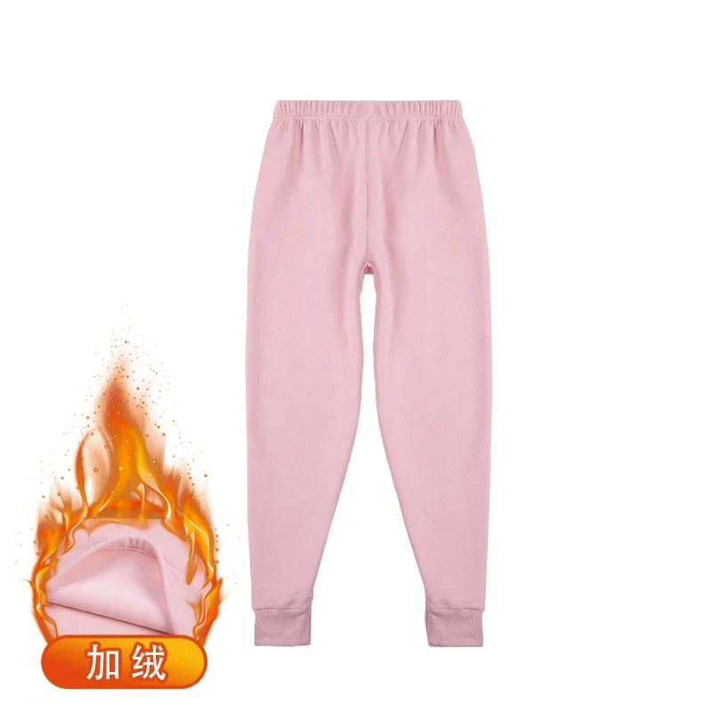 2026 Baby Kids For Boys Pants Autumn Winter Thicked Warm Girls Leggings Solid Color Children's Large Size Pant Trousers Homewear view 4