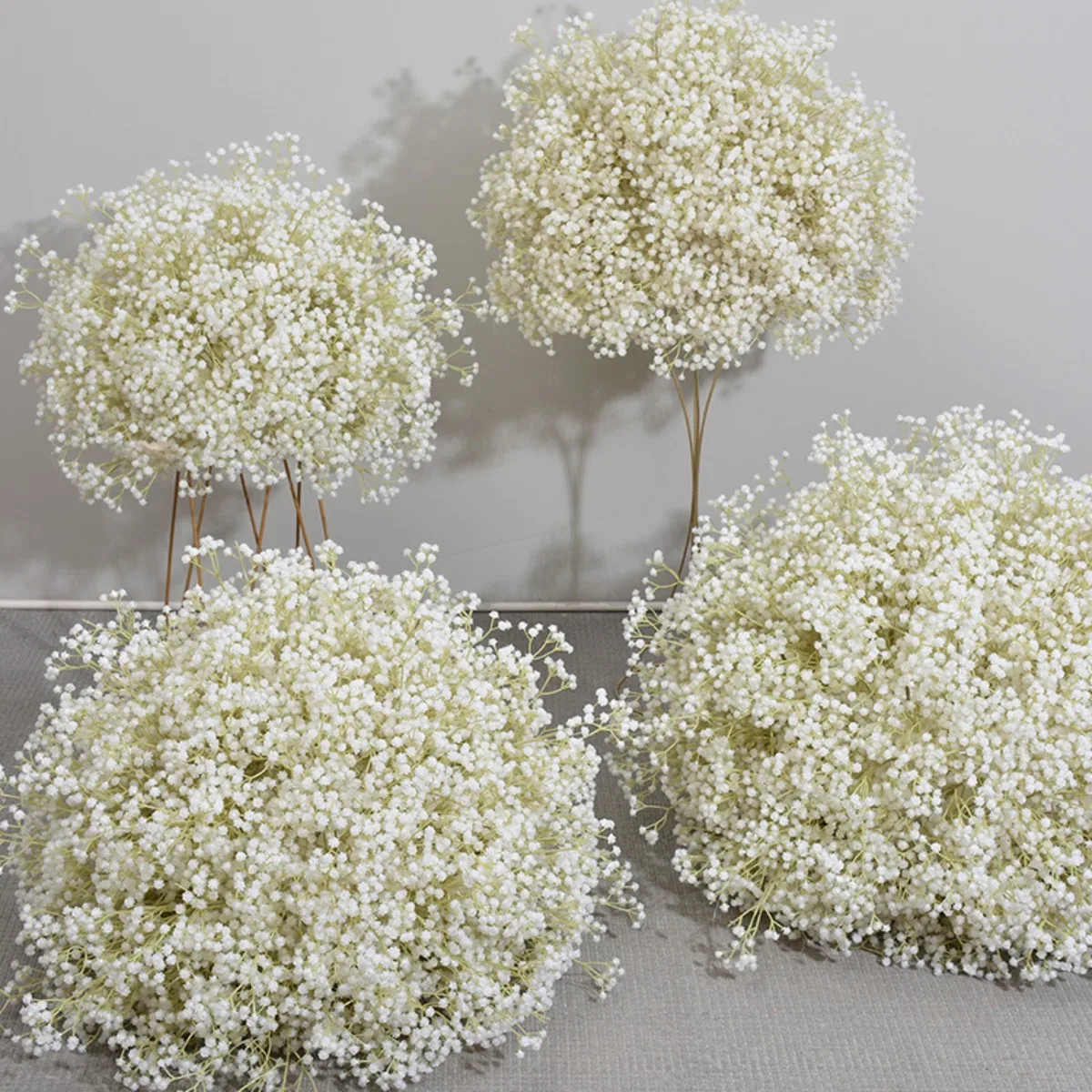 Artificial Babysbreath Flower Ball Wedding Backdrop Decor Floral Arrangement Event Table Centerpiece Party Props