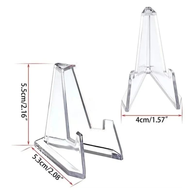 30-1PCS Triangular Card Display Stand Mini Acrylic Idol Photo Picture Holder Stands for Coin Sports Trading Cards Display Racks