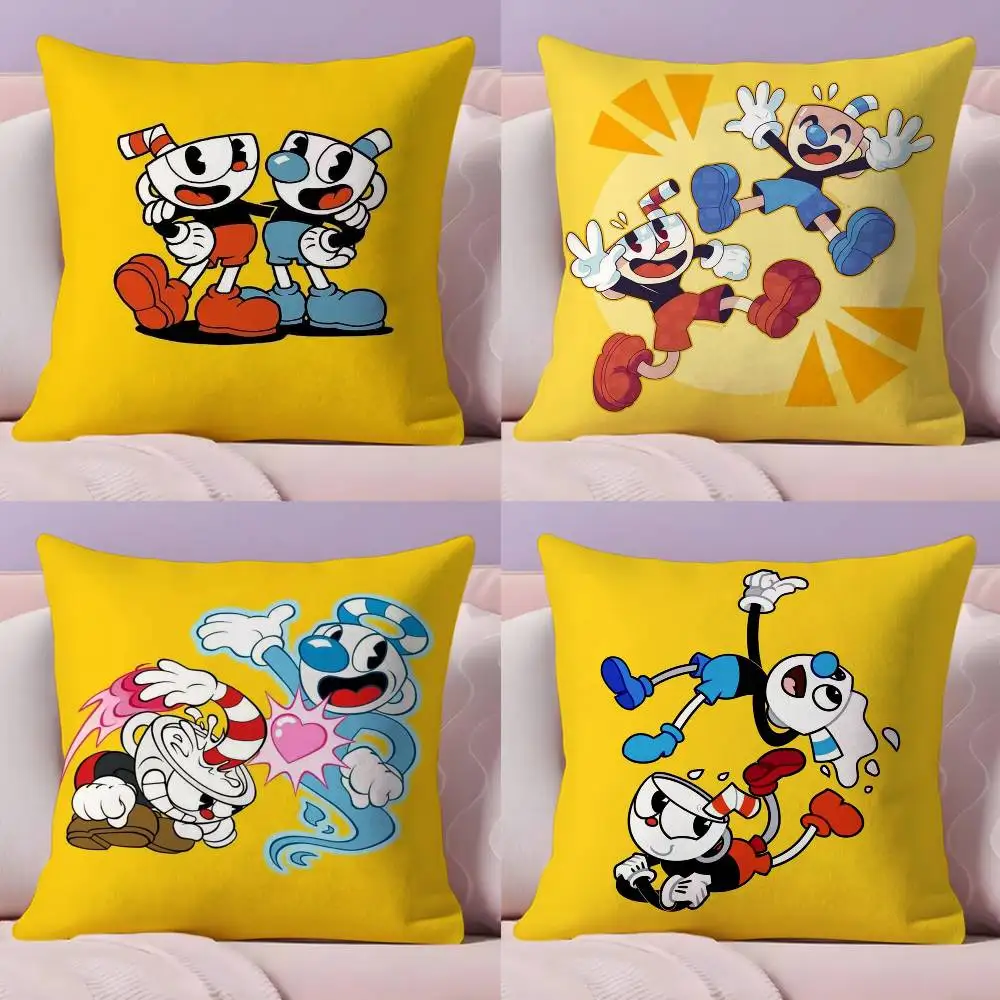 

Classic Cute Game C-Cuphead Pillow Case Ultra Soft Skin Friendly Fabric Cloud Like Comfort & Concealed Zipper