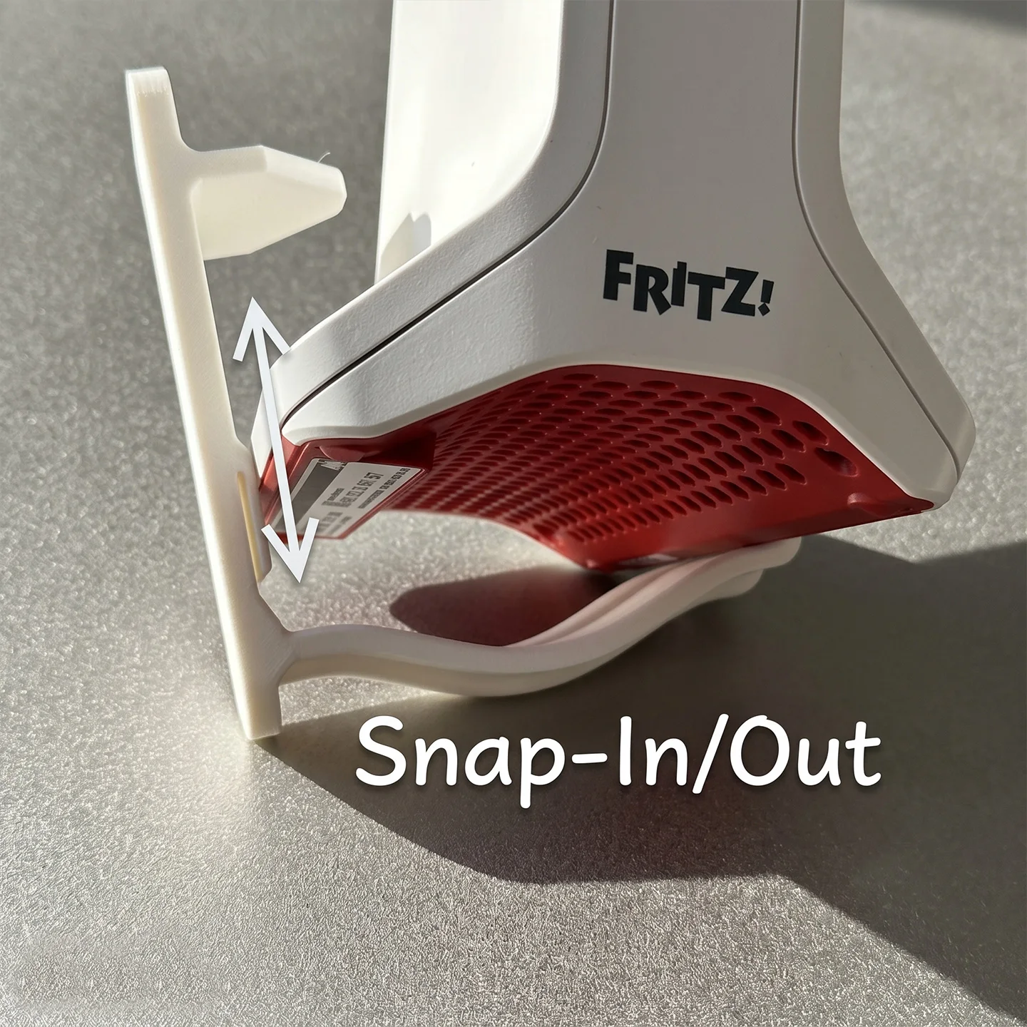 Wall mount bracket for FRITZ!Repeater 3000 AX – Drill-free wall-mounting accessory