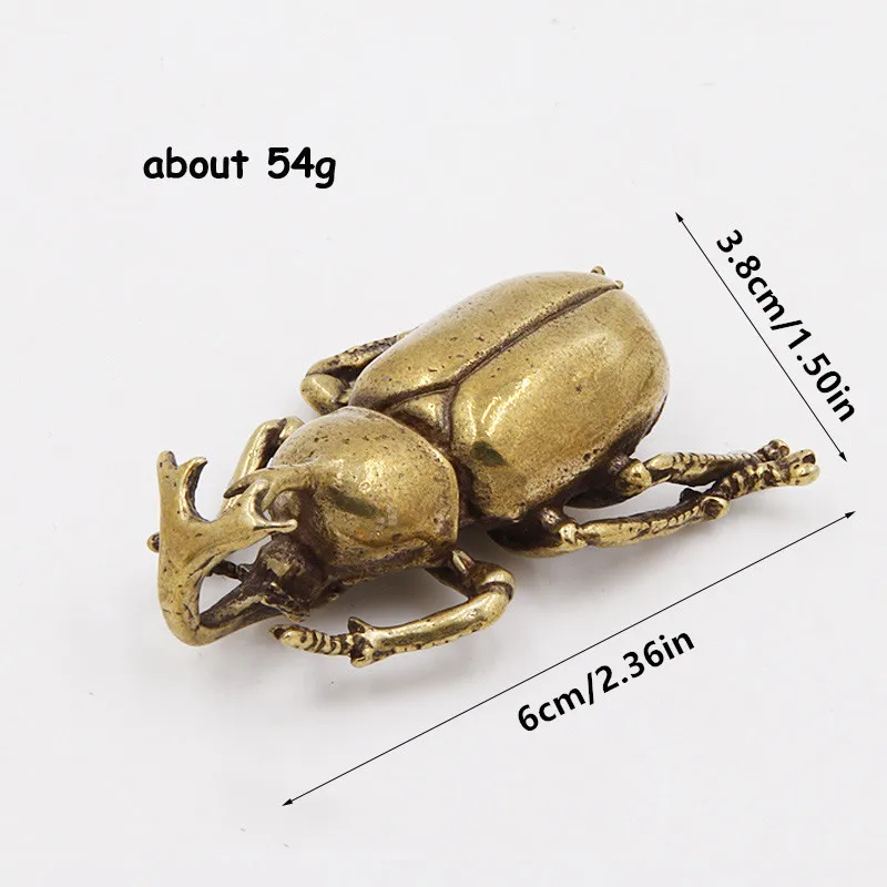 تماثيل مصغرة من الخنافس البرونزية العتيقة ، ديكورات سطح المكتب ، النحاس النقي ، زخرفة شاي الحيوانات الأليفة للحشرات ، ملحقات ديكور المنزل ، 5 أنماط