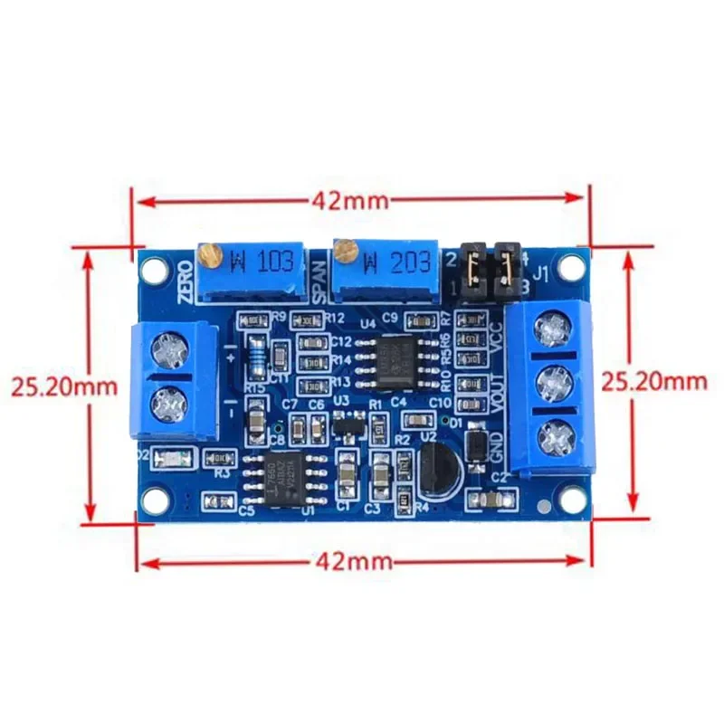 2/4/10PC Strom zu Spannung Modul Konverter 0/4-20mA zu 0-3,3V/5V/10V Spannung Sender Signal Umwandlung Konditionierung Bord