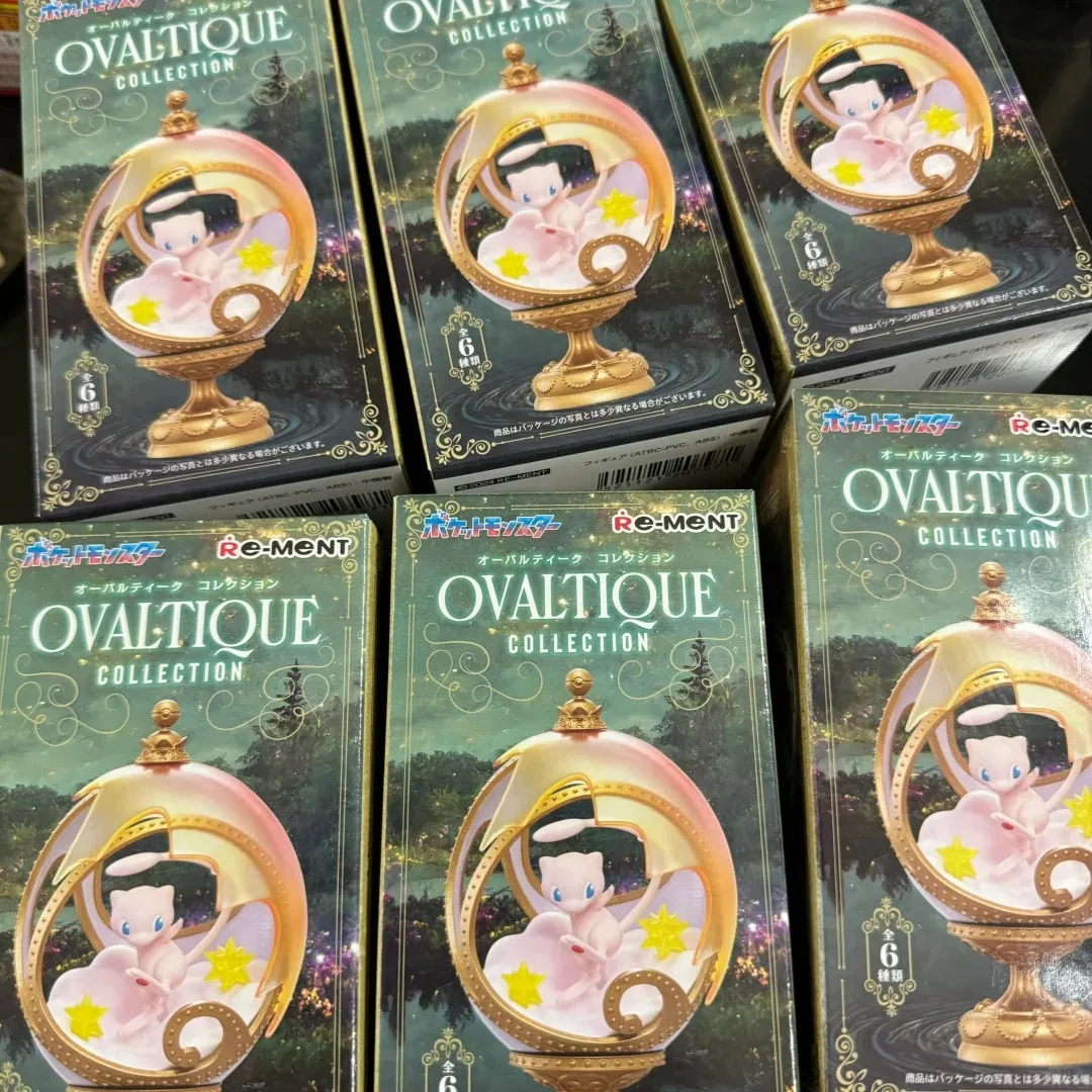 Re-Ment figuras de Pokémon colección OVALTIQUE Pikachu Gardevoir Dragonite Roserade Mimikyu Mew PVC modelo de acción juguetes regalos