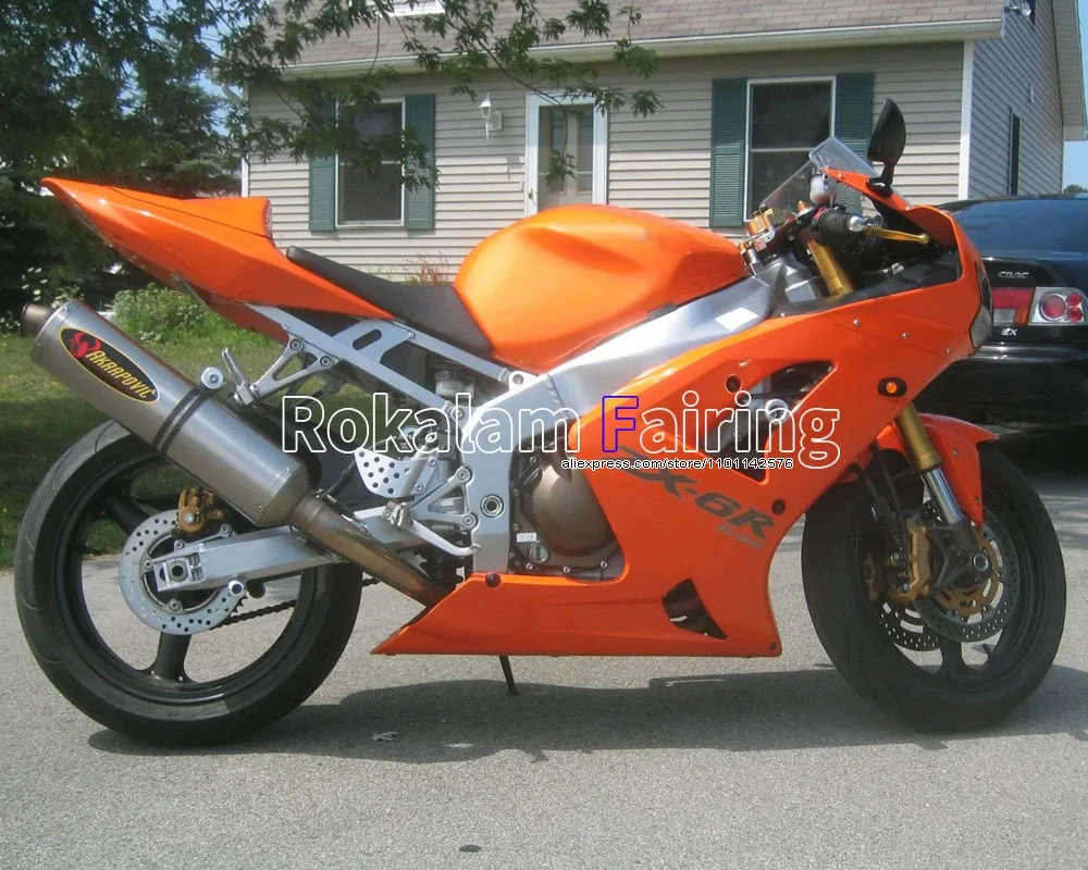 

For Kawasaki Ninja ZX6R 03 04 ZX 6R 636 2003 2004 ZX-6R Orange Aftermarket Motorcycle Fairing Kit (Injection molding)