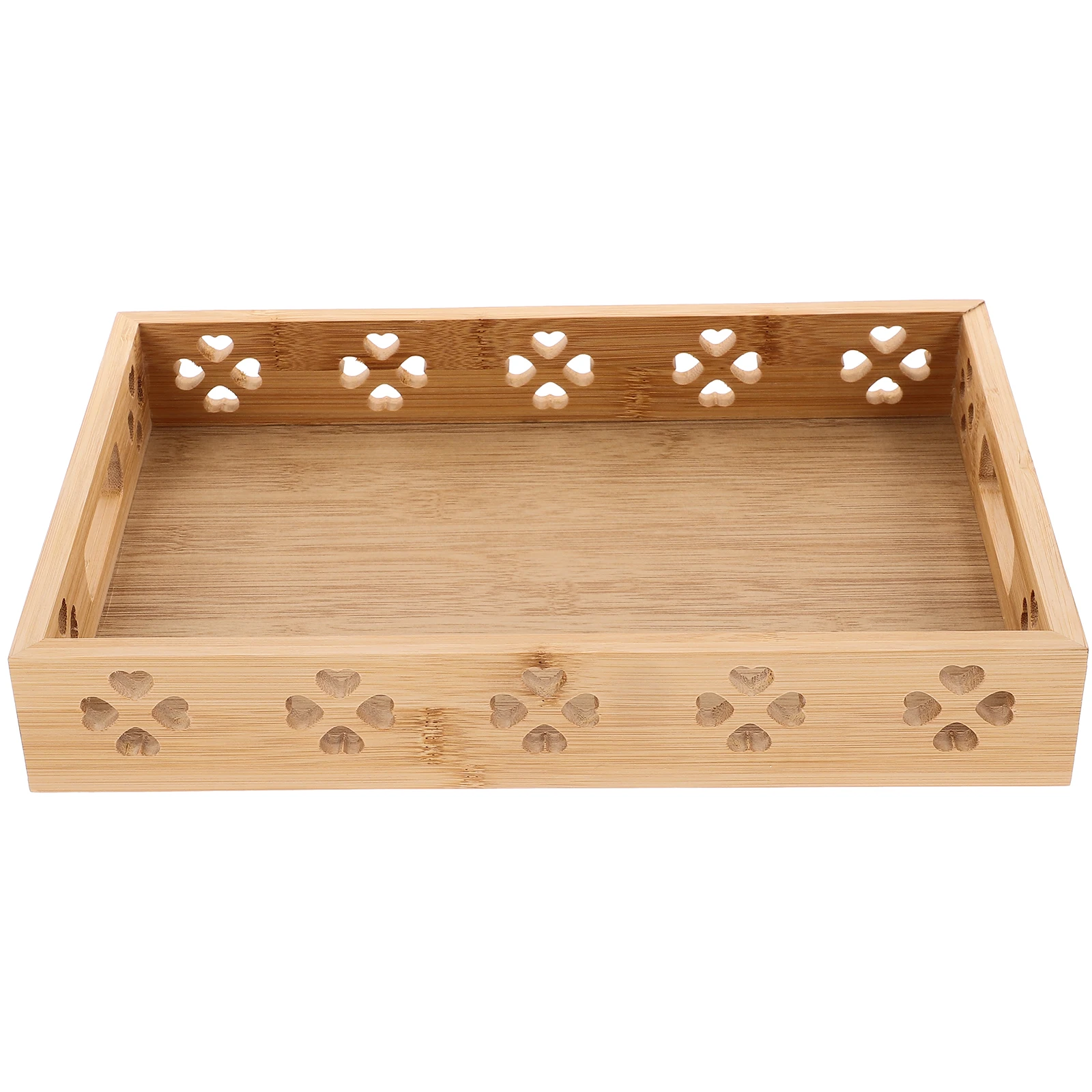 

Bamboo Fruit Tray 33x22cm Hygienic Multi function Serving Tray Household Dessert Plate Stackable Anti skid Tea Gathering