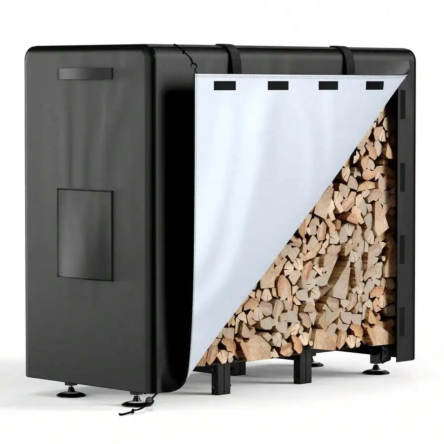 Outdoor Firewood Rack With Lid, Indoor Wooden Rack, Outdoor Waterproof Firewood Support, Adjustable Heavy-Duty Wooden Rack, Suit
