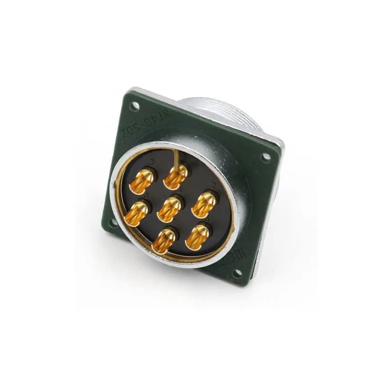 WF48/7 pin Straight Connector Aviation Circular Waterproof Male Plug Female Socket TE+Z
