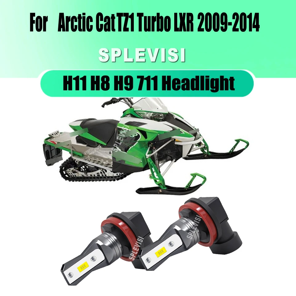 

H11 H8 H9 White LED High Beam Headlight Bulb - Improved Reaction Time For Arctic Cat TZ1 Turbo LXR 2009 2010 2011 2012 2013 2014