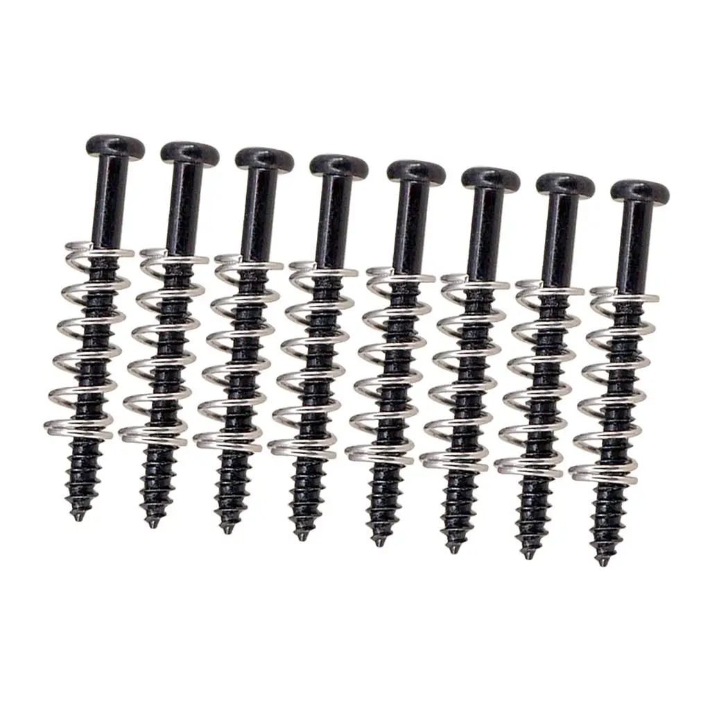 Portable Humbucker Pickup Screws Straight Springs Set Replacement Parts Pickup Mounting Ring Screws for Electric Guitar /Bass