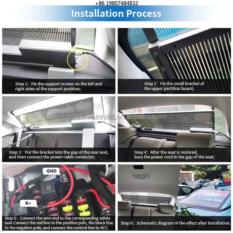Full Color P2.6-5.2 4G/WiFi Car Rear Window Transparent LED Display, for  Advertising Wayfinding & Education Wholesale
