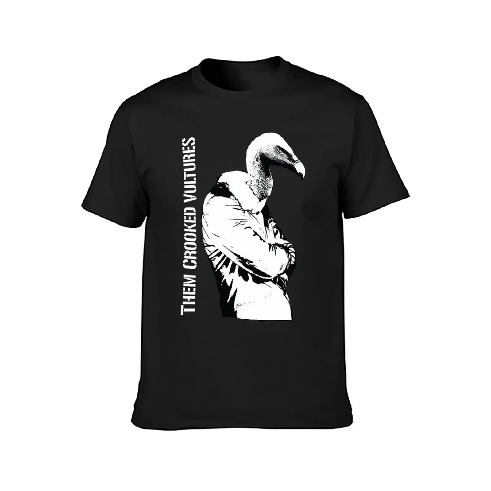 Them Crooked Vulture tqueen of the stone age Poster qotsa Sticker T-Shirt plus size clothes man t shirt fitted t shirts for men
