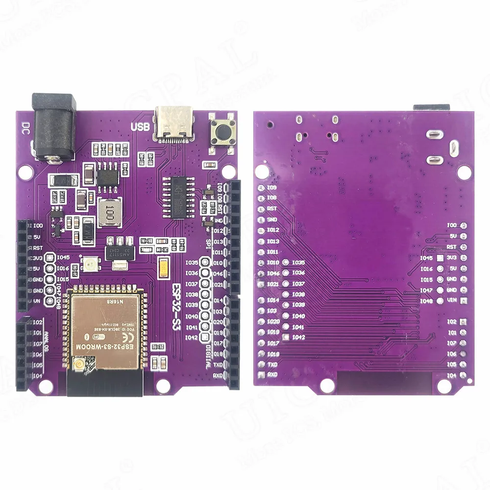 ESP32-S3-WROOM Development Expansion Board for Python IDE with ESP32 S3 N16R8 IPEX Wifi Module Multipurpose Connection Type-C