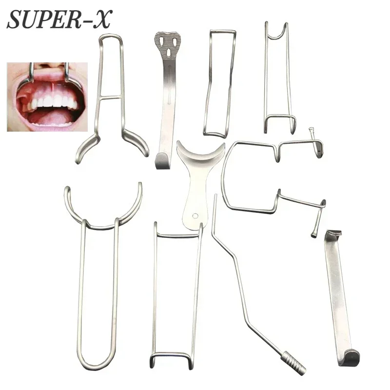 Retractor de labios y mejillas de acero inoxidable para implante Dental, 1 piezas, abridor de boca de ortodoncia, instrumento de cuidado bucal