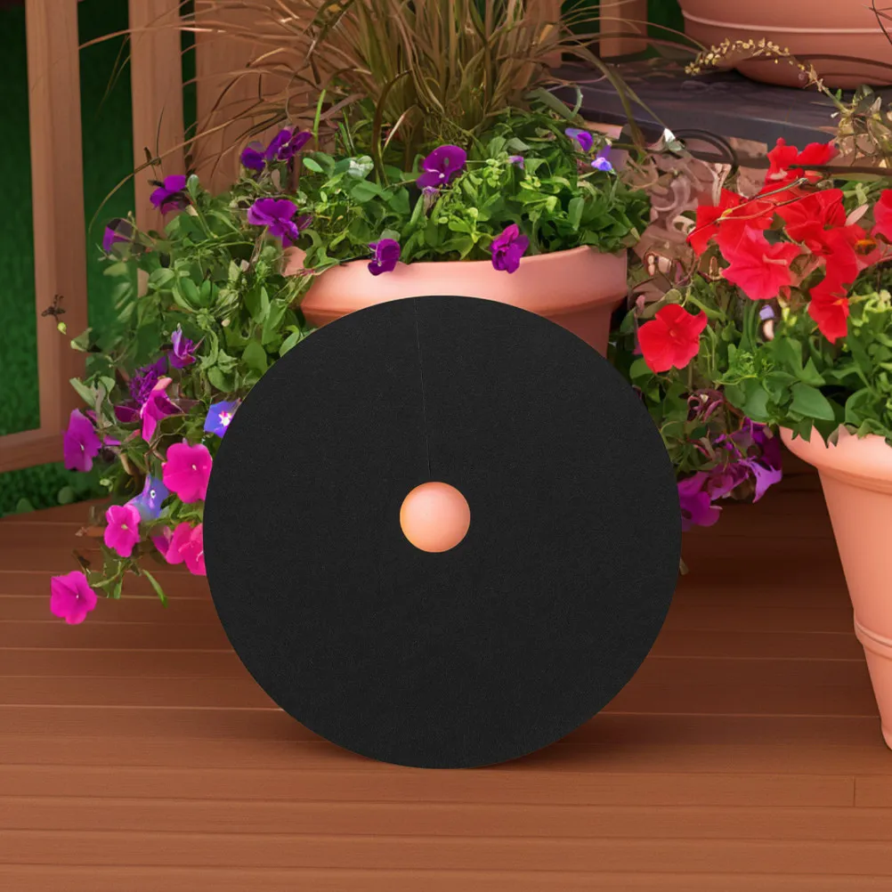 

10 шт. Кольца для защиты деревьев, мульчирующая ткань, нетканый мат для защиты корней, садовый барьерный мат, защита от сорняков, ландшафтные покрытия для грунта