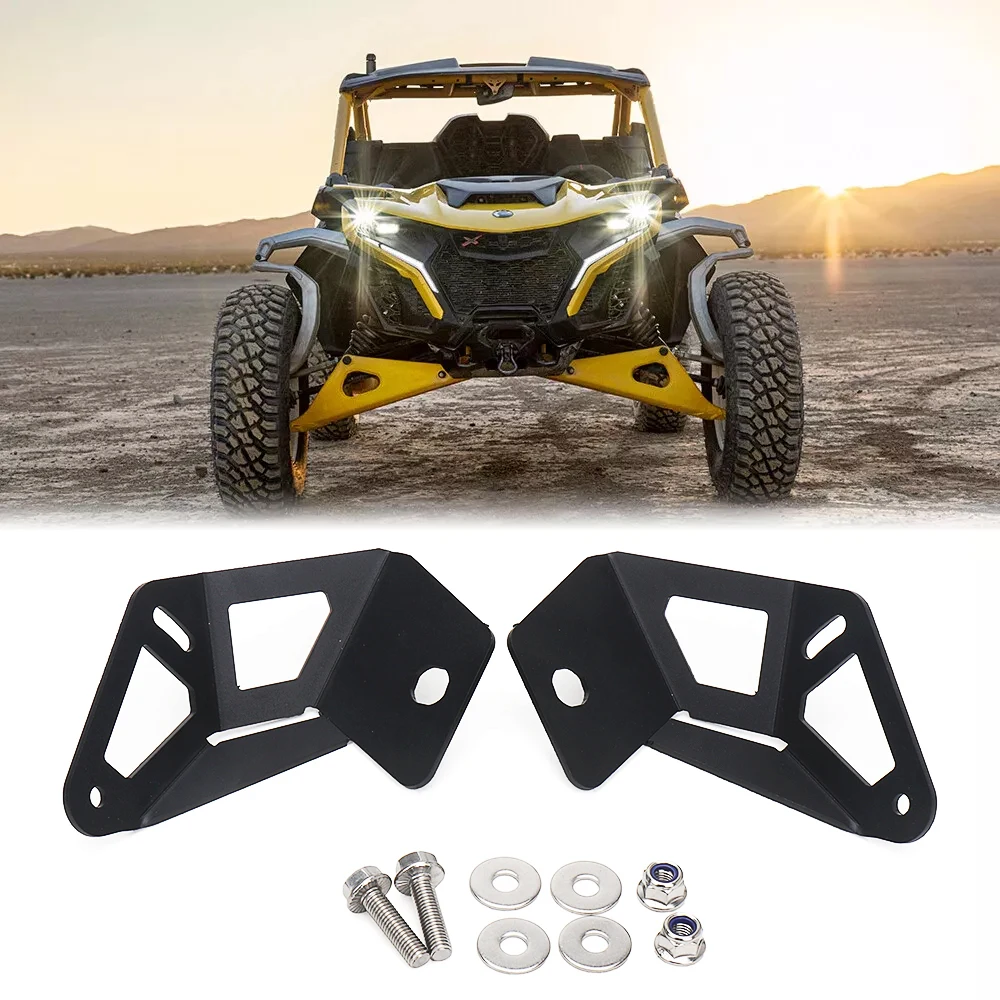 

Low & High Position Stainless Steel Light Mounting Kit Headlight Bracket For Can-Am Maverick R 2024 For CAN AM MAVERICK R UTV