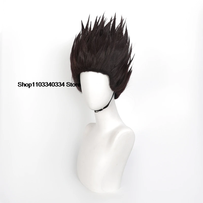 Heisuke Mashimo Cosplay Pruik Anime Sakamoto Dagen Stekelig Donkerbruin Haar Halloween Party Carnaval Con Props voor Vrouwen Mannen Jongens